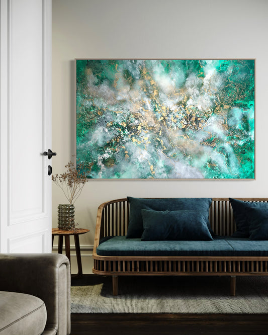 EMERALD OF GOLD- 100×150 cm.