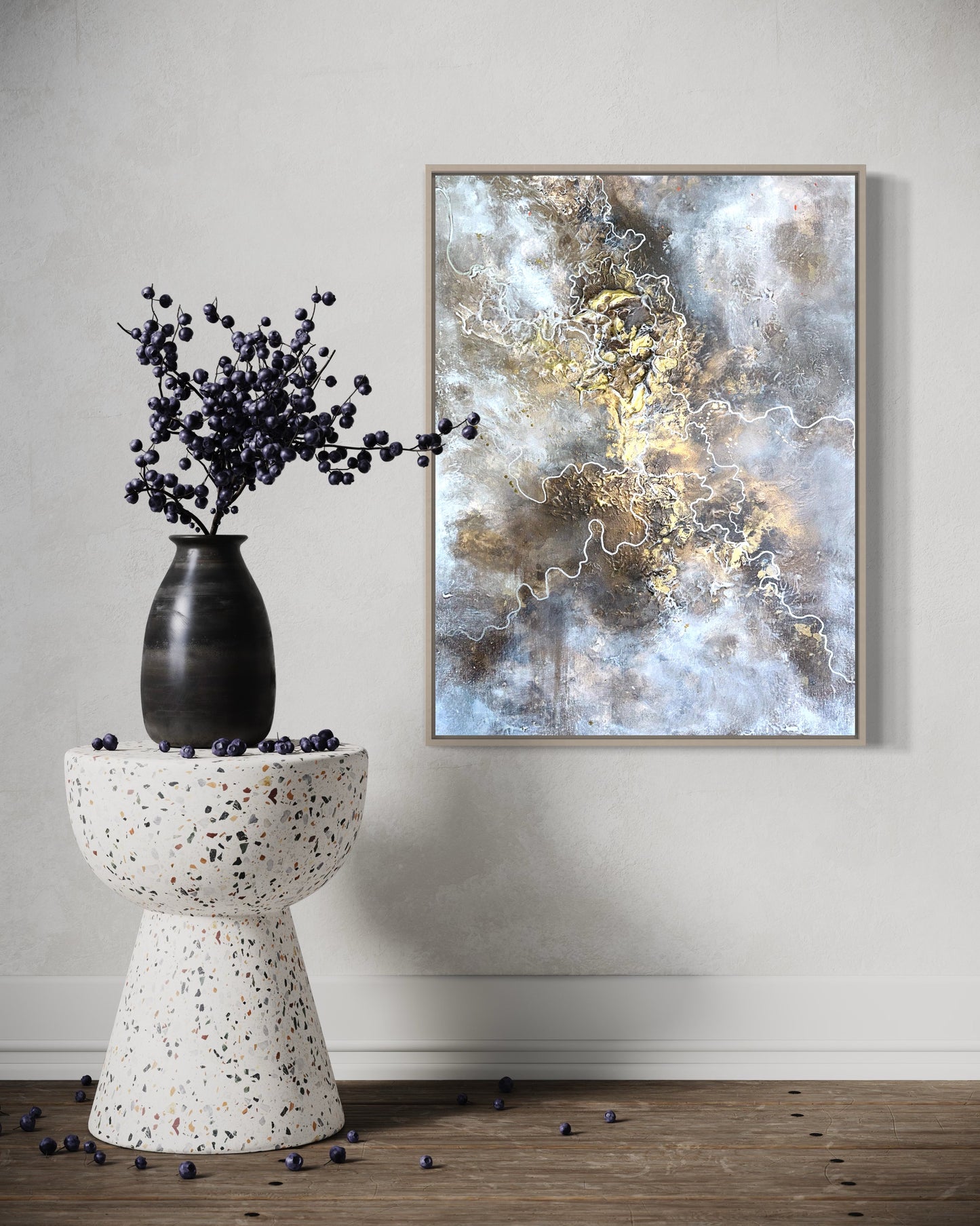 GOLDEN ABSTRACT - 60 X 80 cm