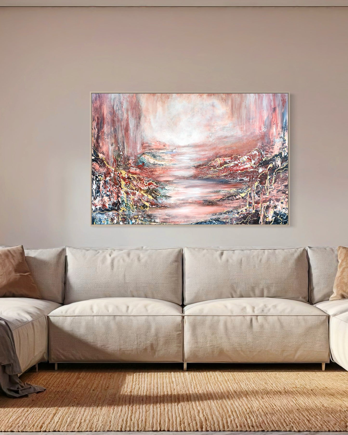 THE RED LAGOON - 100×150 cm.