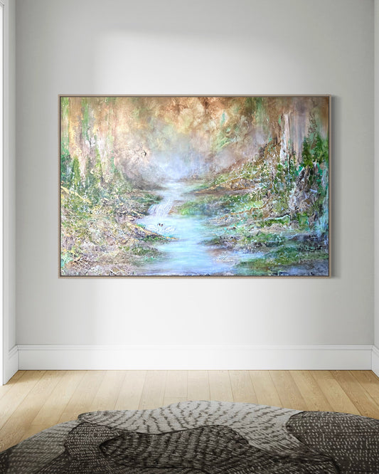 CRYSTAL RIVER - 100×150 cm.