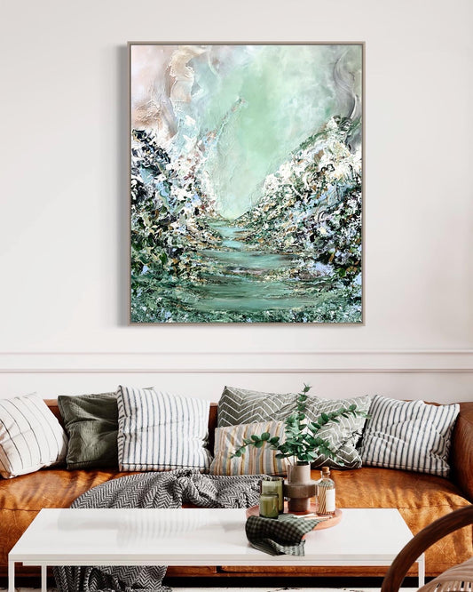 EMERALD BREEZE - 120×100 cm.