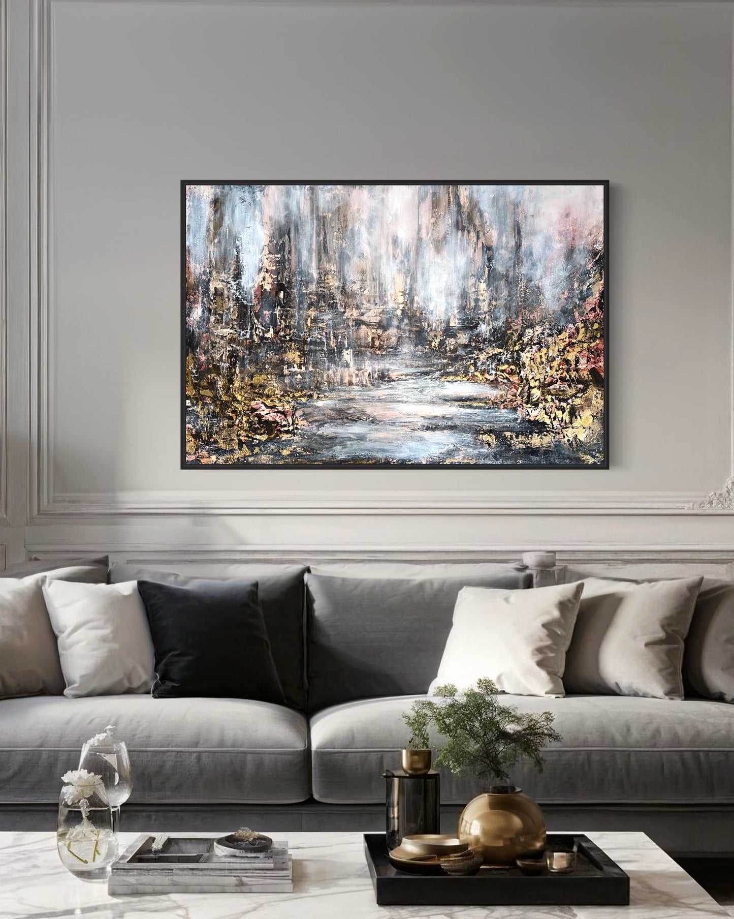 GOLDEN CITYSCAPE - 120×80 cm