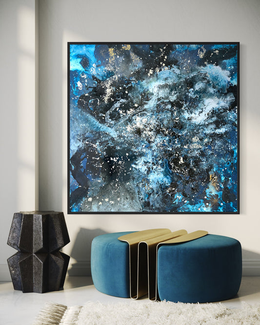 SPACE OF SILVER - 100×100 cm