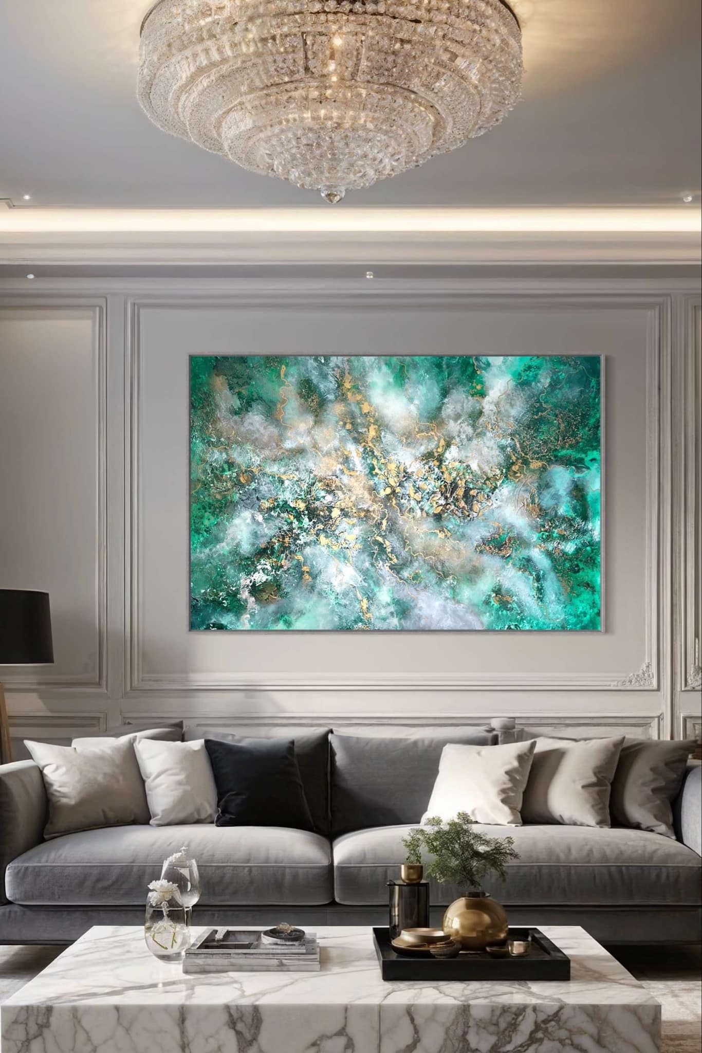 EMERALD OF GOLD- 100×150 cm.