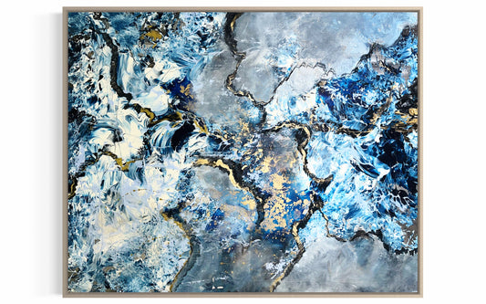 GOLDEN BLUE - 100×80 cm