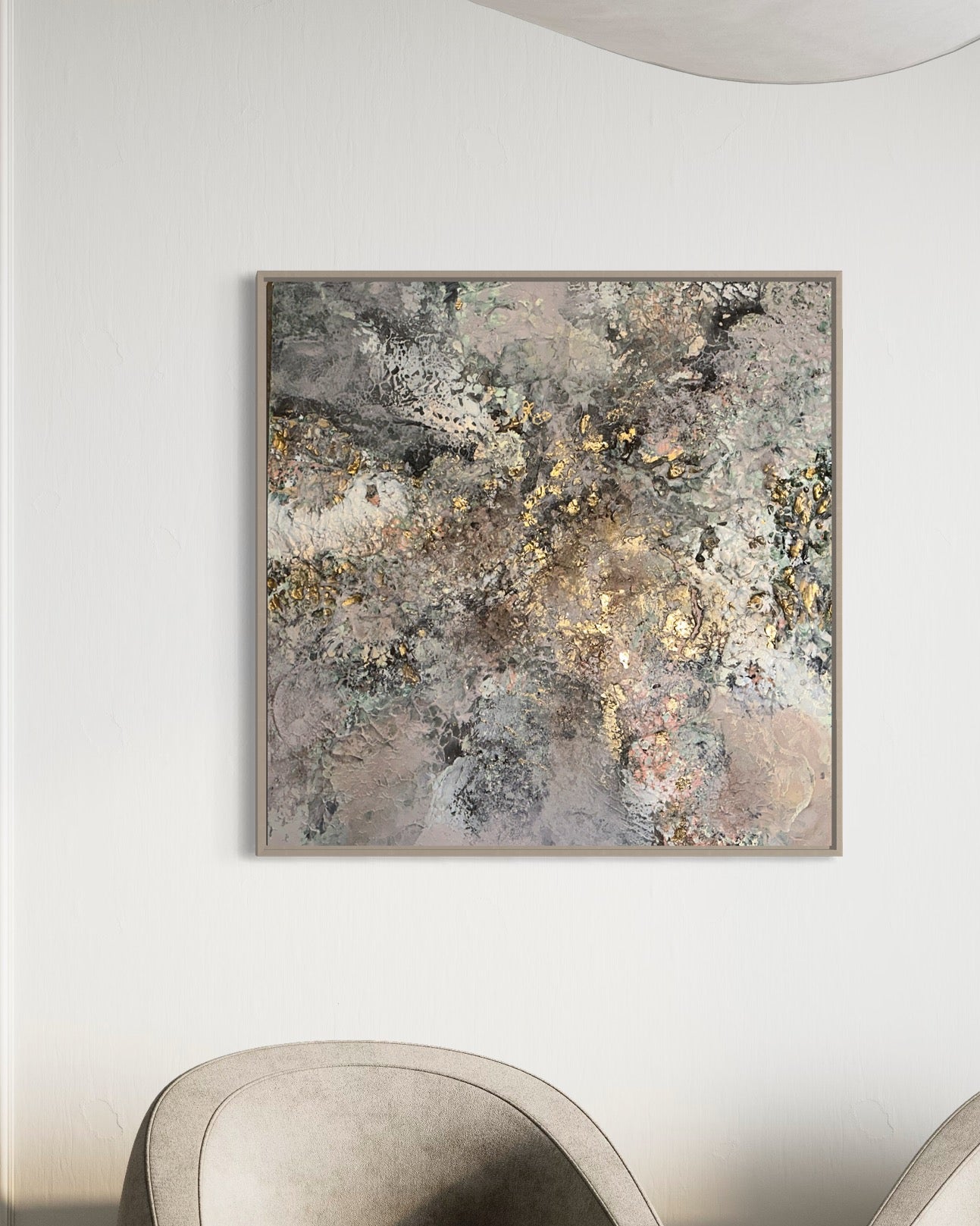 GOLDEN BLAST - 80 x 80 cm