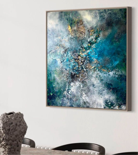 BLUE MIST - 100×100 cm